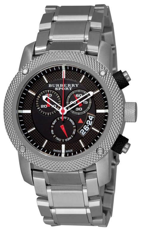 burberry stainless steel grey watch bu7702|Burberry Heritage Chronograph Black Dial Stainless Steel Men's .